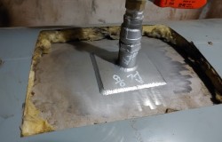 온수탱크 부식된 부위 보수용접.2023.07.22